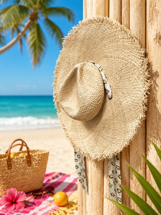 NWT Tory Burch Straw Sun Hat main image 2